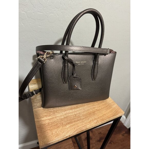kate spade Handbags - Kate Spade Eva Small Satchel w/ Shoulder Strap Metallic Copper